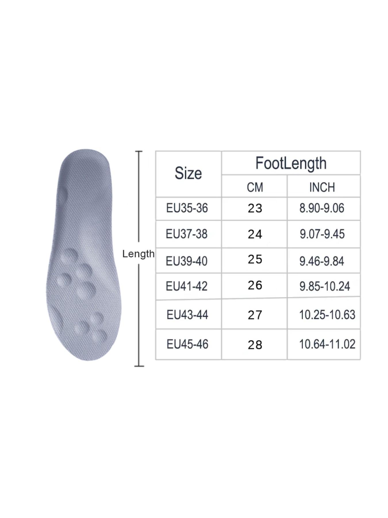 Unisex PU Material Insoles, Soft Bottom Anti-Fatigue Shock Absorption, Comfortable Casual Footwear for All Seasons