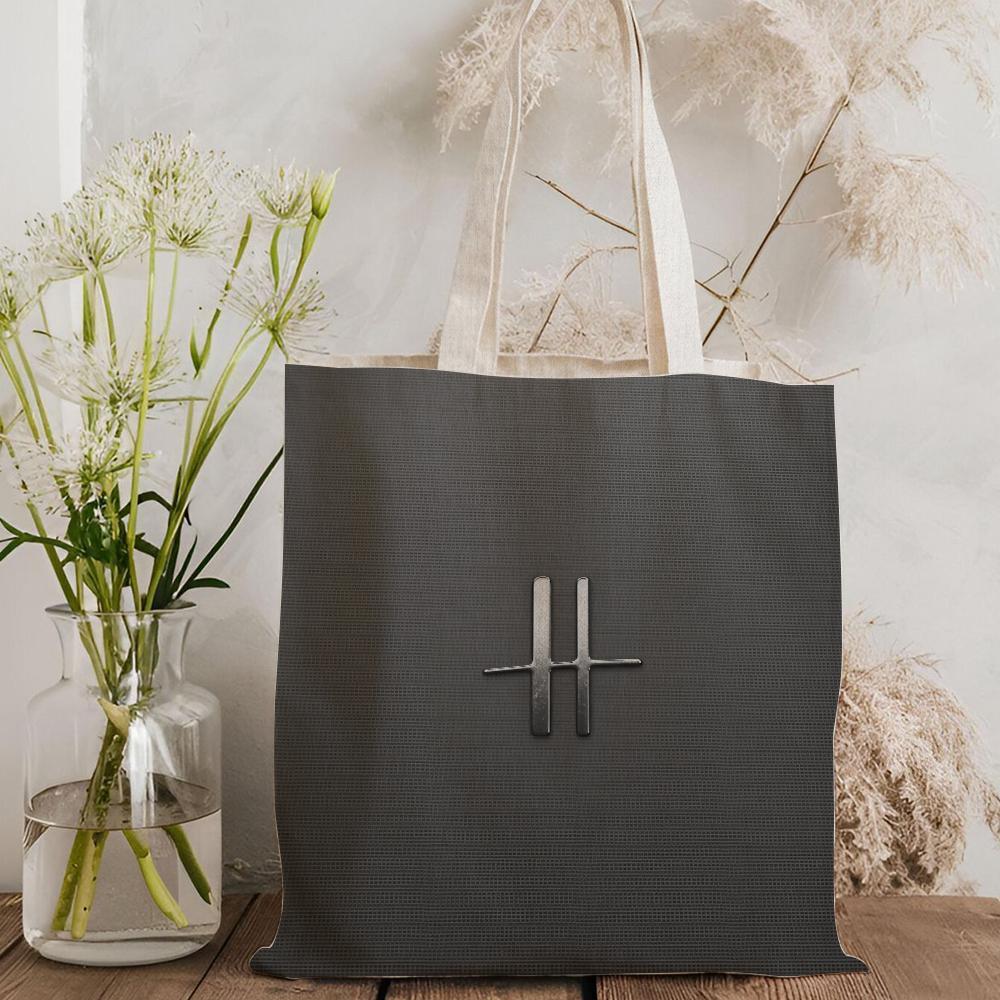 London L-Harrods Knightsbridge Storage Bags Canvas Double-Sided Print Black and White Tote Bag Large Capacity Shoulder Students Festive Fashion Eco Outdoor Picnic Travel High Quality Shopping Bag Machine Washable