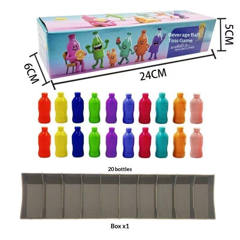 21-Piece Bottle Color Matching Game Set, Includes 20 Bottles and 1 Storage Rack, Fun Multiplayer Blind Guess Game, Ideal Holiday Gift