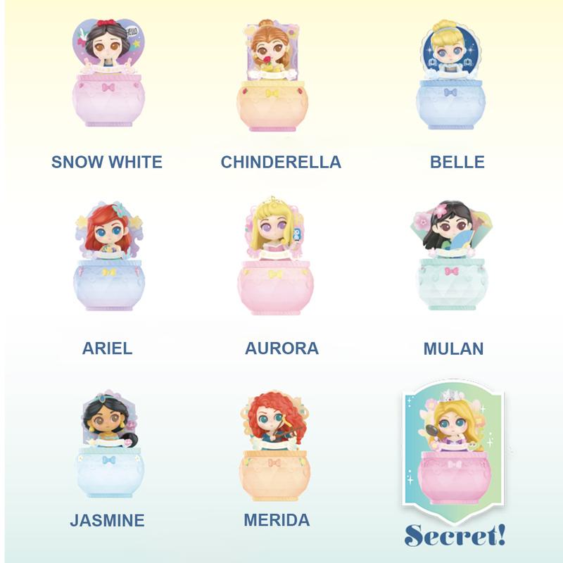 Disney Princess Dream Flower Gift Collection Blind Box Cute Jewelry Box Ornament Beautiful Disney Princess Figurines