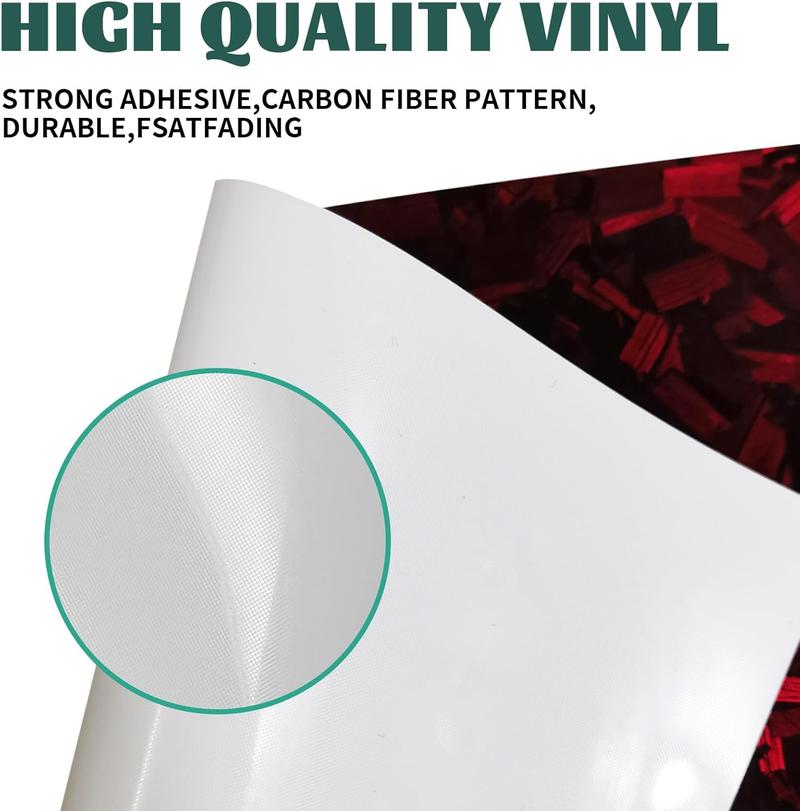 Forged Gloss Carbon Fiber Vinyl Wrap Roll Air Release Sticker Sheet Film DIY Decal,For Car Auto Vehicle Morotcycle Bike Self Adhesive