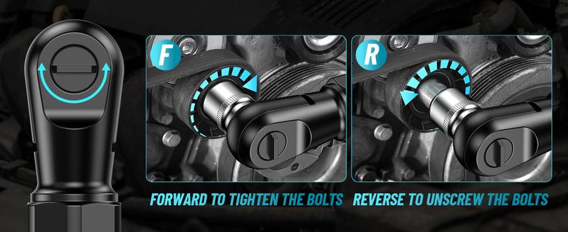 Seesii 1/2" Cordless Ratchet Wrench,66Ft-lbs Torque, Electric Brushless Ratchet Wrench w/ 2 Batteries, Variable Speed Trigger, 8 Sockets, 1/4" & 3/8" Adapter, 3" Extension Bar, RT600C Black Friday Deals