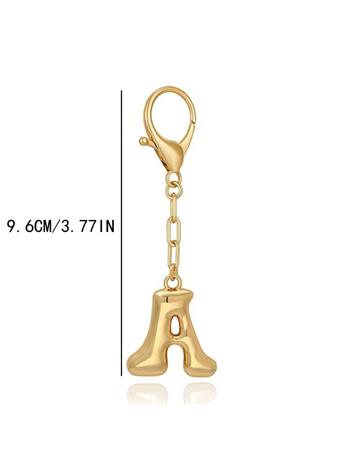 Bubble Initial Charm for Bags & Purses, Elegant Personalized Accessory for Stylish Women, Perfect Gift Idea for Her, Bag Charm