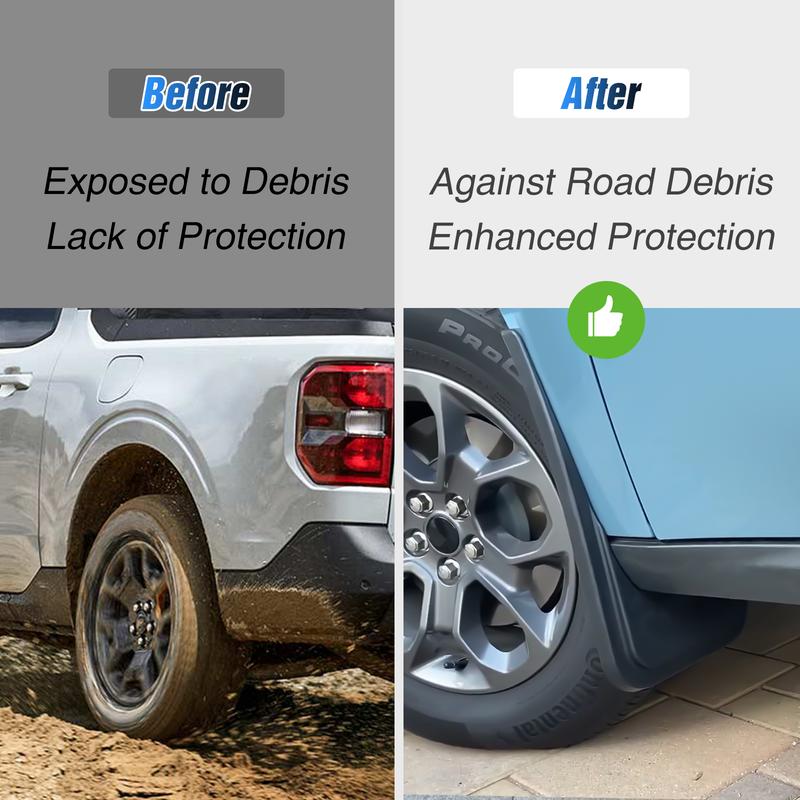 Nilight Mud Flaps for Ford Maverick 2022 2023 2024 2025, No Drilling Precision Fit Exterior Accessories Heavy-Duty Splash Guards Protection, Front & Rear Set Truck Protector Automotive Vehicle dealsforyoudays Decoration