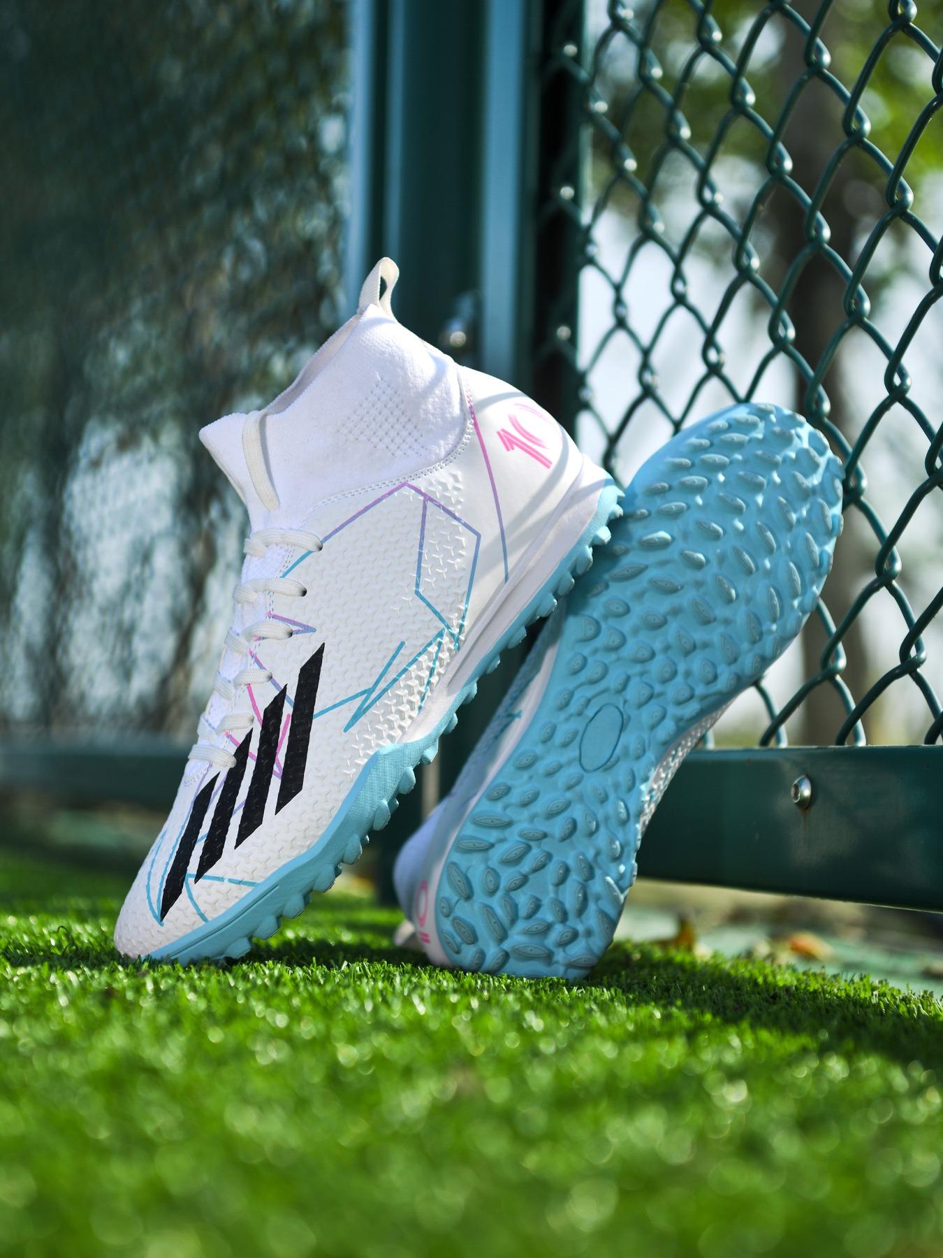 New Unisex Soccer Shoes, World Cup Ag Long Studs Anti-Slip Training Boots, Outdoor Grass Football Cleats, Professional Sports Footwear