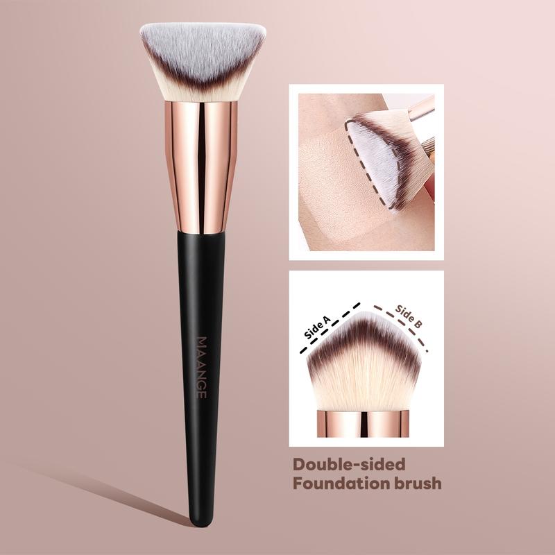 MAANGE 1pc 3D Foundation Brush, Double-sided Foundation Brush, Seamless Finish Brush, Professional Makeup Tool for Flawless Application, Perfect for All Skin Types, Essential Beauty Accessory, Makeup Accessories Gifts for Friends, Cosmetic Brushes