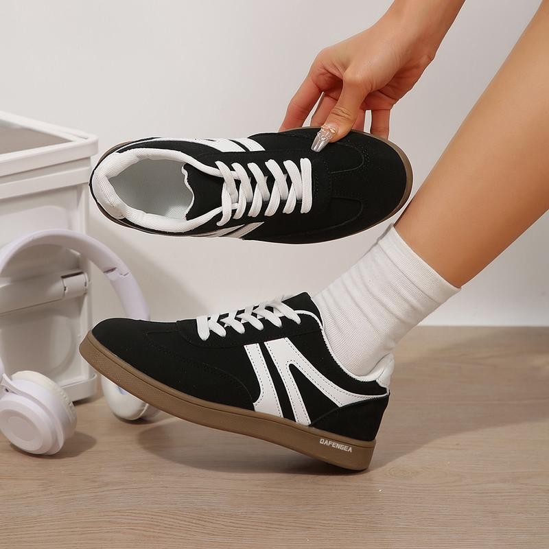 Women's Round Toe Casual Sports Sneakers Lace-Up Comfortable & Breathable Suitable For Outdoor Daily Wear Fashionable And Versatile 4 Seasons