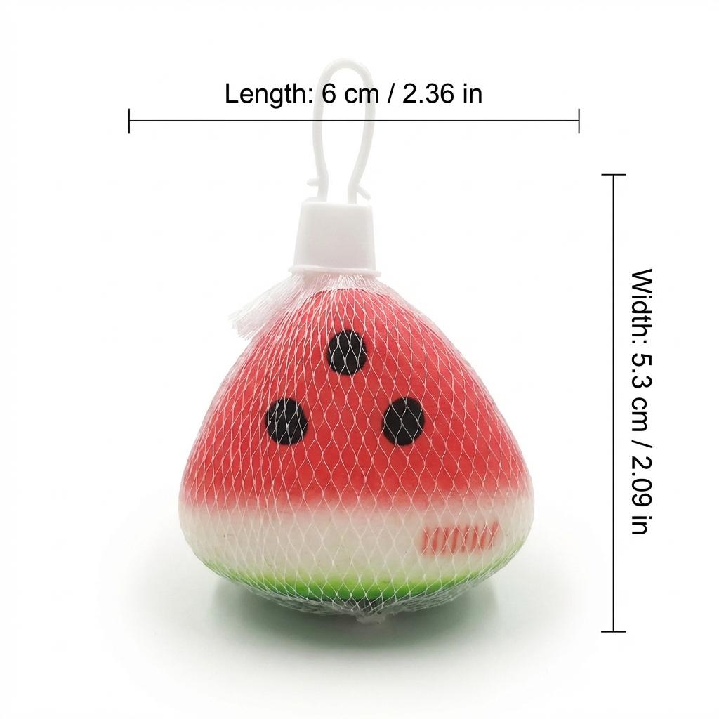 Realistic Slow Rebound Watermelon Squishy - Cute Wet-Texture Stress Reliever - Portable Sensory Fidget Toy - Fun Decompression Gift