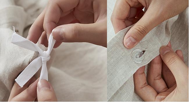 Simple&Opulence 100% Linen Duvet Cover Set, Natural French Flax Ruffle Duvet Cover, Breathable Comfy Linen Bedding Comforter Cover with Pillowcase