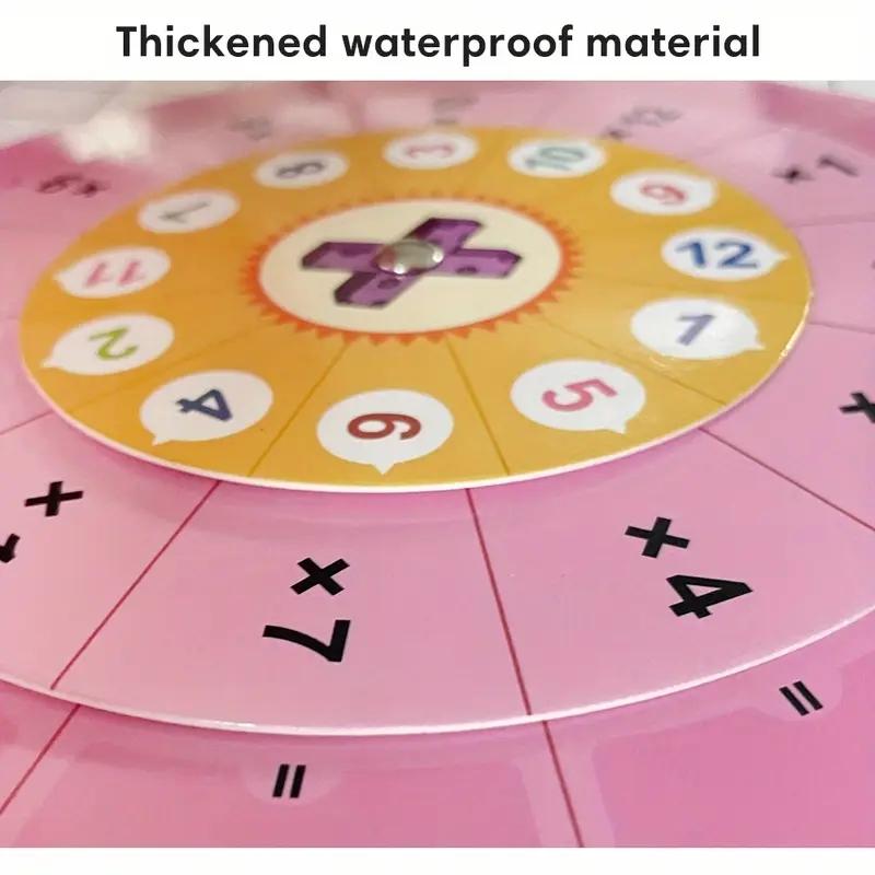 Math Multiplication Wheel Calculator, Math Learning Tools, Reusable Erasable Rotating Teaching Aid, Times Table Chart 1-12, Educational Toy for Kids