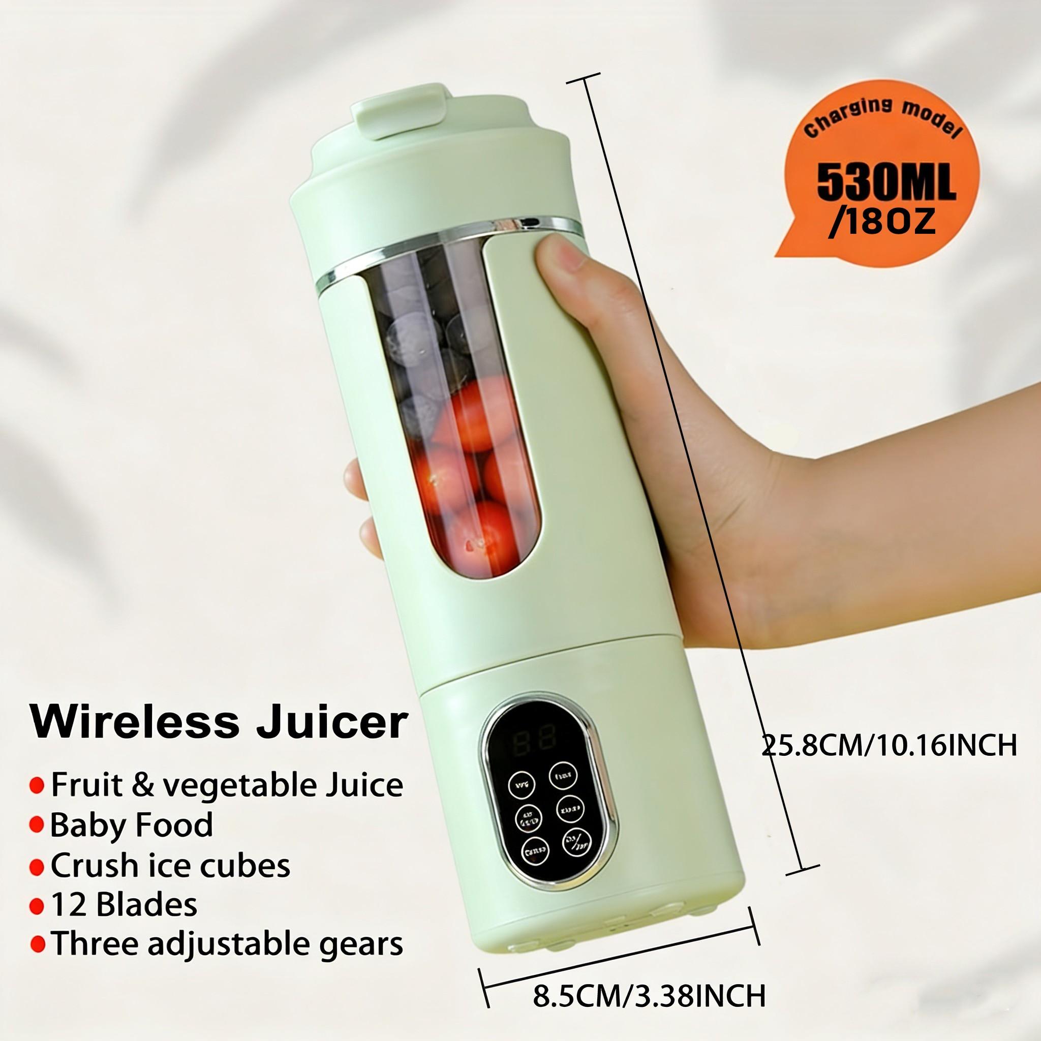 530ML/18oz Portable Blender, Mini Portable Electric USB Juicer, Small Personal Blender for Smoothies and Shakes, With Automatic Cleaning Function, Multi-Purpose and Easy To Use