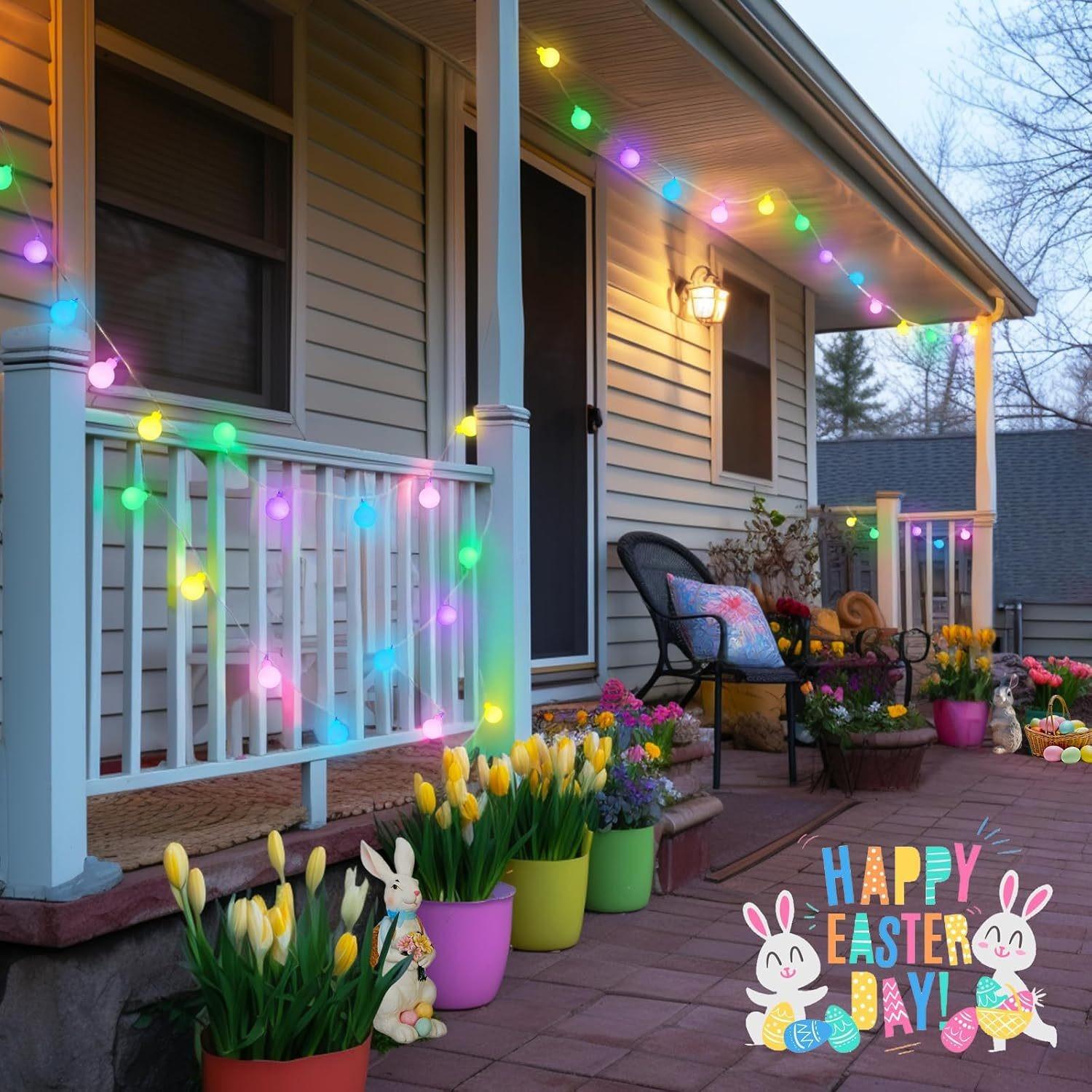 1Pack LED Colored Spherical Light Strings | Frosted Small Sphere Fairy Lights, Battery-Powered (Batteries Not Included), Ideal for Bedroom, Living Room, Cabinet, Curtain, Desk, Wedding, Decoration, Perfect for Christmas, Thanksgiving, Easter