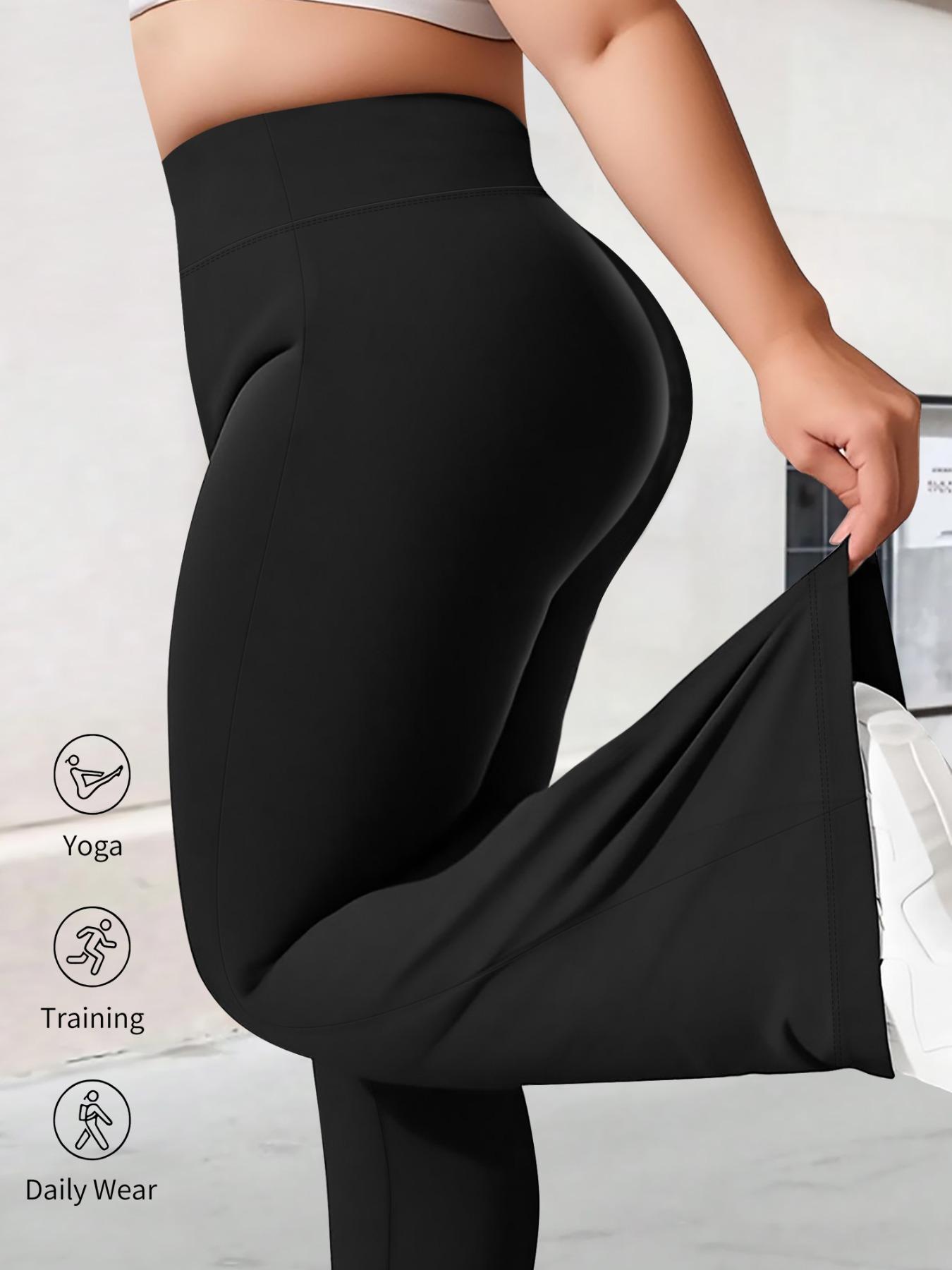 Women's Plus Size Cross Waist Flare Leg Pants, High Elasticity, Sweet Daily Wear, Commuter Pants, Fashionable Comfort, All Seasons Best Choice