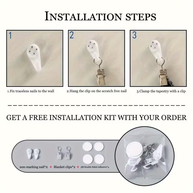 Vintage Central Asian Pattern Fringe Wall Hanging Tapestry, Luxe Ethnic Style Wall Decor Fabric, Bedroom Living Room Bed Head Art