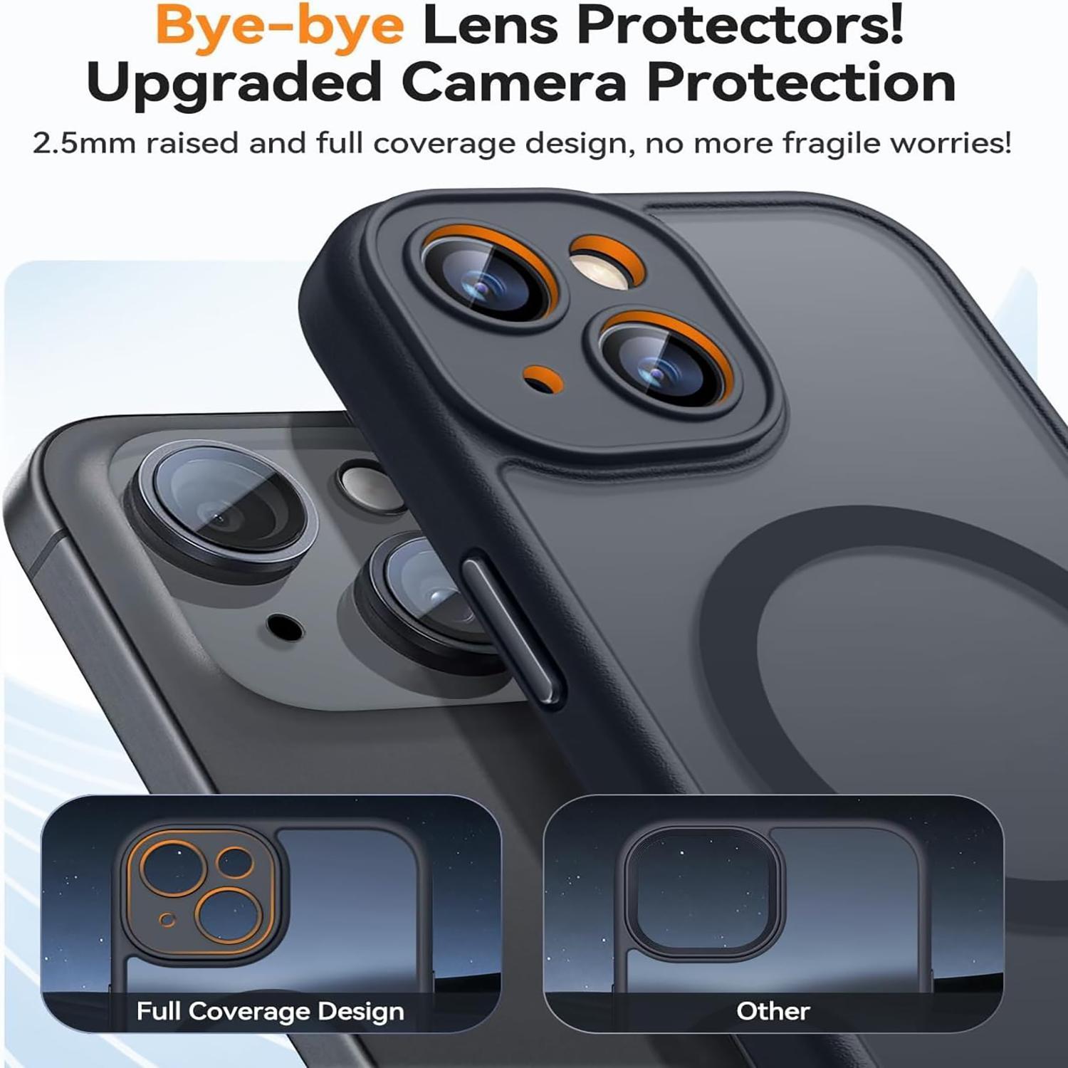 Magnetic for iPhone 17 1615 14 13 12 Case, Upgraded [Full Camera Protection] [Compatible with Magsafe] [Translucent Matte] Shockproof Protective Phone Case Cover for iPhone 12