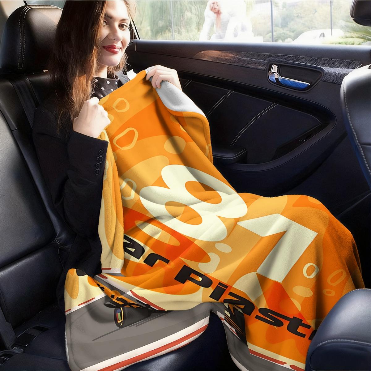 Oscar Piastri creativity  flannel blanket, exclusive gift for home, office, camping travel, personalized pattern design, modern style, soft texture