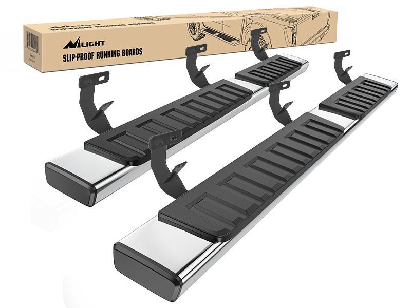 Nilight Running Boards for 2009-2018 Dodge Ram 1500 Quad Cab 2019-2024 ram 1500 Classic Body Quad Cab 2010-2024 Dodge ram 2500 3500 6 Inch Side Step Nerf Bars Stainless Stee, Stainless Steel, 1 Pack Of Accessories