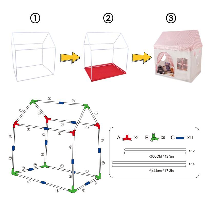 Kids' Toy Castle | Floral Play Tent | Secret Base & Sleep Tent | Outdoor Beach Toy | Unisex Holiday & Xmas/Halloween Gift | No Accessories