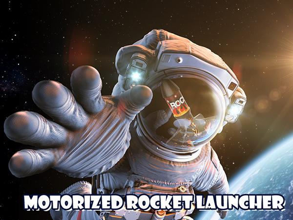 Rocket Launcher for Kids, Self Launching Motorized Air Rocket Toy, Outdoor Toys for Ages 8-12, Model Rockets with Parachute Safely Land, Launch up to 200 ft Birthday Gifts for Boys (Orange)  Aircraft