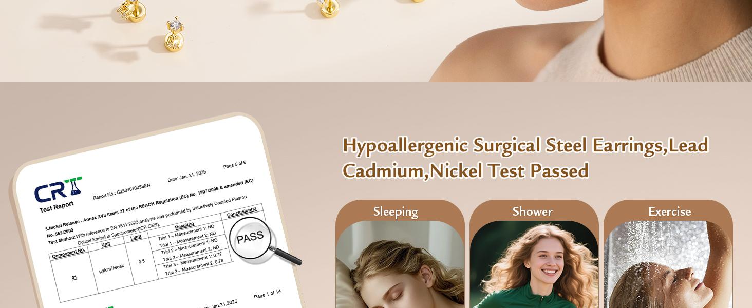 Flat Back Earrings Stack for Women, Hypoallergenic 14K Gold-Plated Flatback Stud Hoop Cartilage Earring Set Trendy Multiple Conch Tragus Helix Piercing Jewelry Gifts