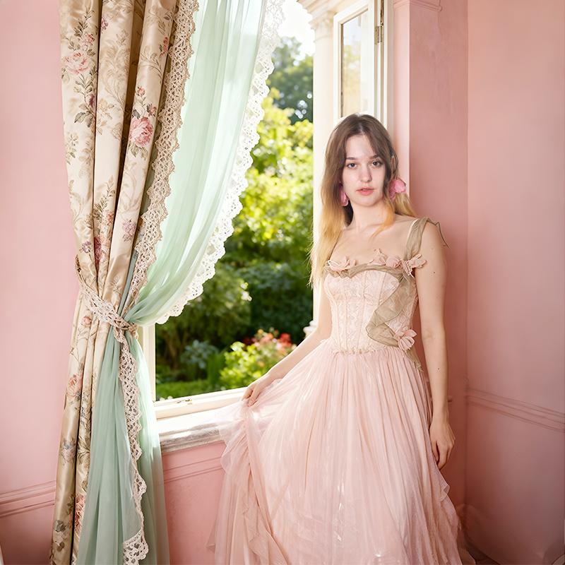 The Mystique Flora Corset Dress-LuminaVenus Dresses Autumn Women's Power Wardrobe Goddess Dress Alix Earle Dress Scuba Knit Dress Para Fiesta Elegant Fashion Casual Wedding Dress Elegance Adjustable birthday outfit Floral Curvy