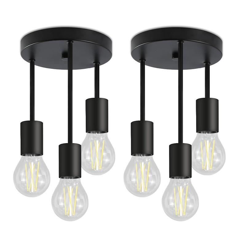 Modern Minimalist Gold Three-Arm Cylinder Pendant Light, European Home Fit E27 Interface Max60w Bar Hallway Lighting