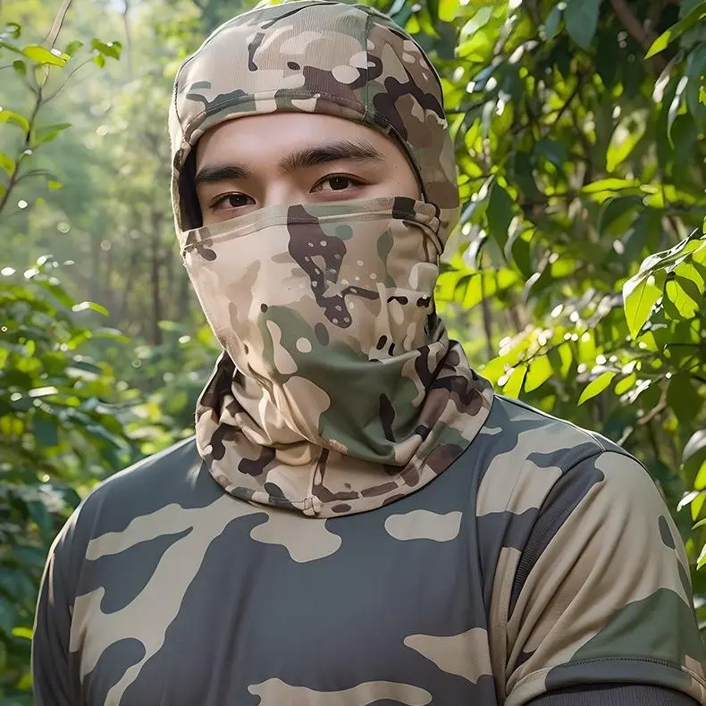 Tactical Cotton Balaclava for Adults, Lightweight Full Cover Thermal Face Mask - Windproof & Anti-Odour for Skiing, Hiking