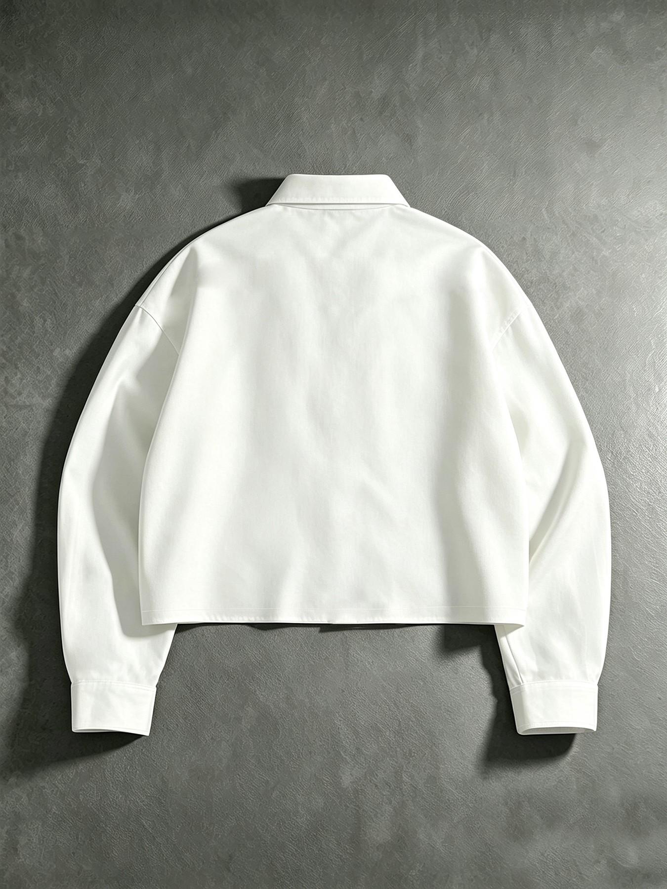 Men's Casual Long Sleeve Shirt with Tie, Loose Fit Short Top, Fashionable and Comfortable Design, Ideal for Office Wear