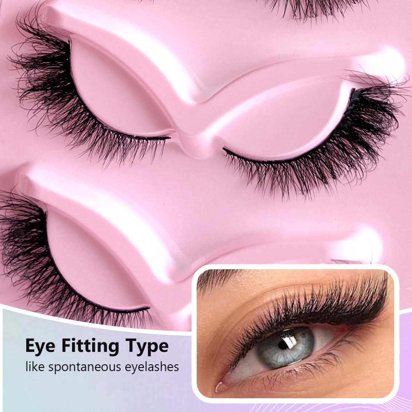 5 Pairs Voluminous Cat Eye False Lashes, Lightweight Soft Dense Long-Lasting, Perfect for Daily Wear, Dates, Weddings, Festive Parties