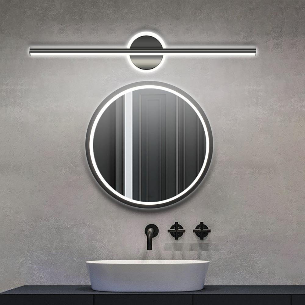 Modern mirror headlight 60cm black/gold mirror light LED aluminum warm light simple wall light with strong wiring, Modern mood lighting, suitable for living room, bedroom, dining room, modern office dressing table wall light