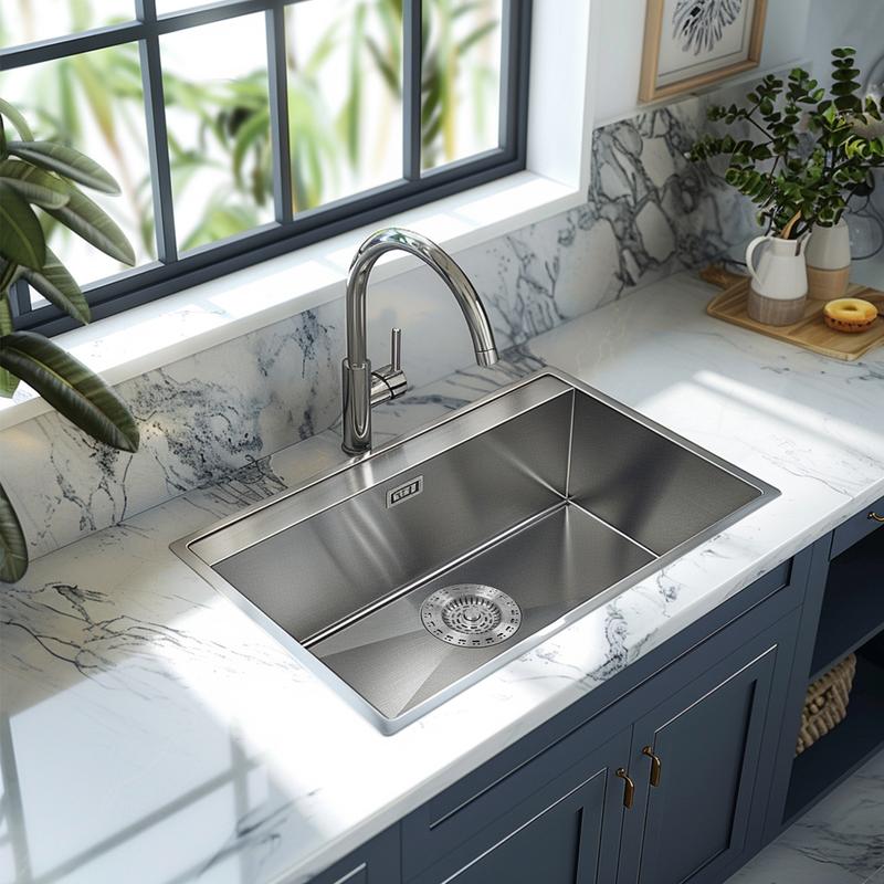 3-in-1 Kitchen Sink Drain Strainer, Stainless Steel Sink Plug, Deodorizing Anti-Clog Basket Strainer for US Standard 3-1/2 Inch Drains