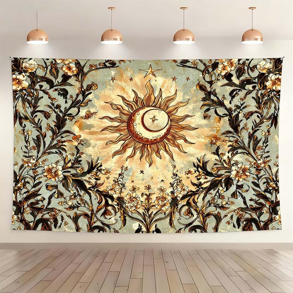 Theme Wall Hanging Tapestry, Enhance Home Atmosphere, Suitable for Living Room, Bedroom, Daily Gatherings, Artistic Fabric Background Decor