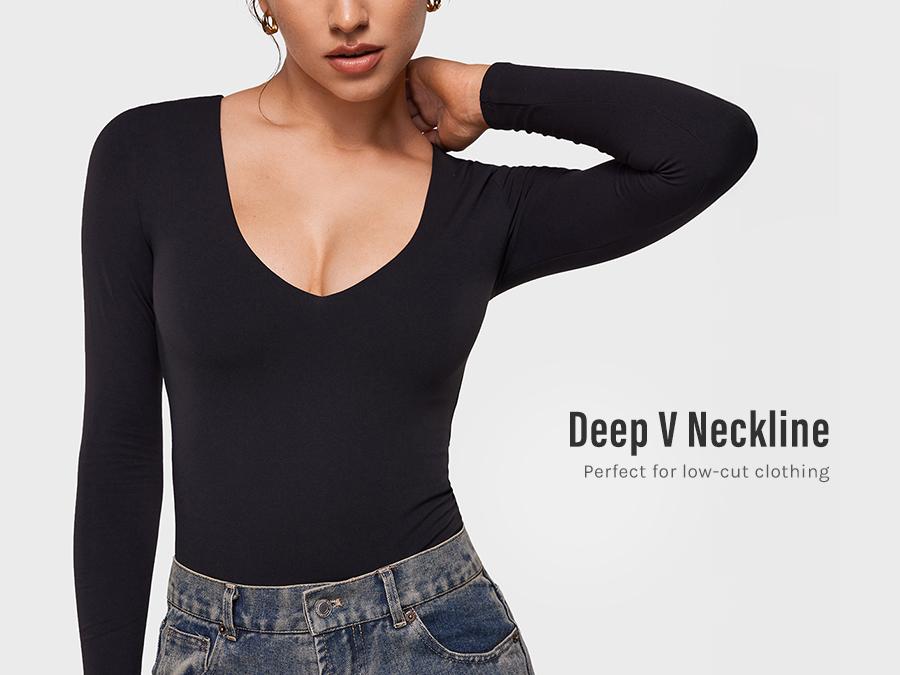 INLYRIC Women's Inbarely Soft Plunge Bralette Deep V Unlined Triangle No Padding No Underwire Sexy Comfort Sleep Bra SpringStatements