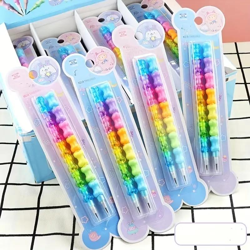 Cute Cartoon Design Pencil, 2 Sets Detachable Creative Design Pencil, Multifunctional Bullet Tip Pencil for Home School Office