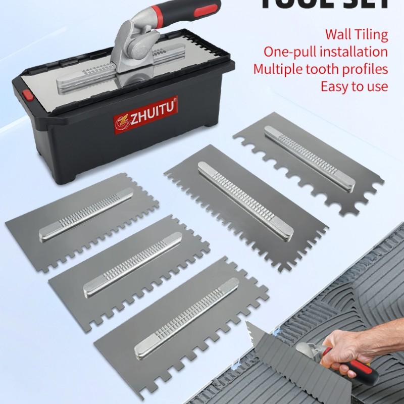 Zt Toothed Putty Knife Set, High-Quality Stainless Steel Blades, Durable & Sharp Tools for Home Repair, Ideal Gift for DIY Enthusiasts