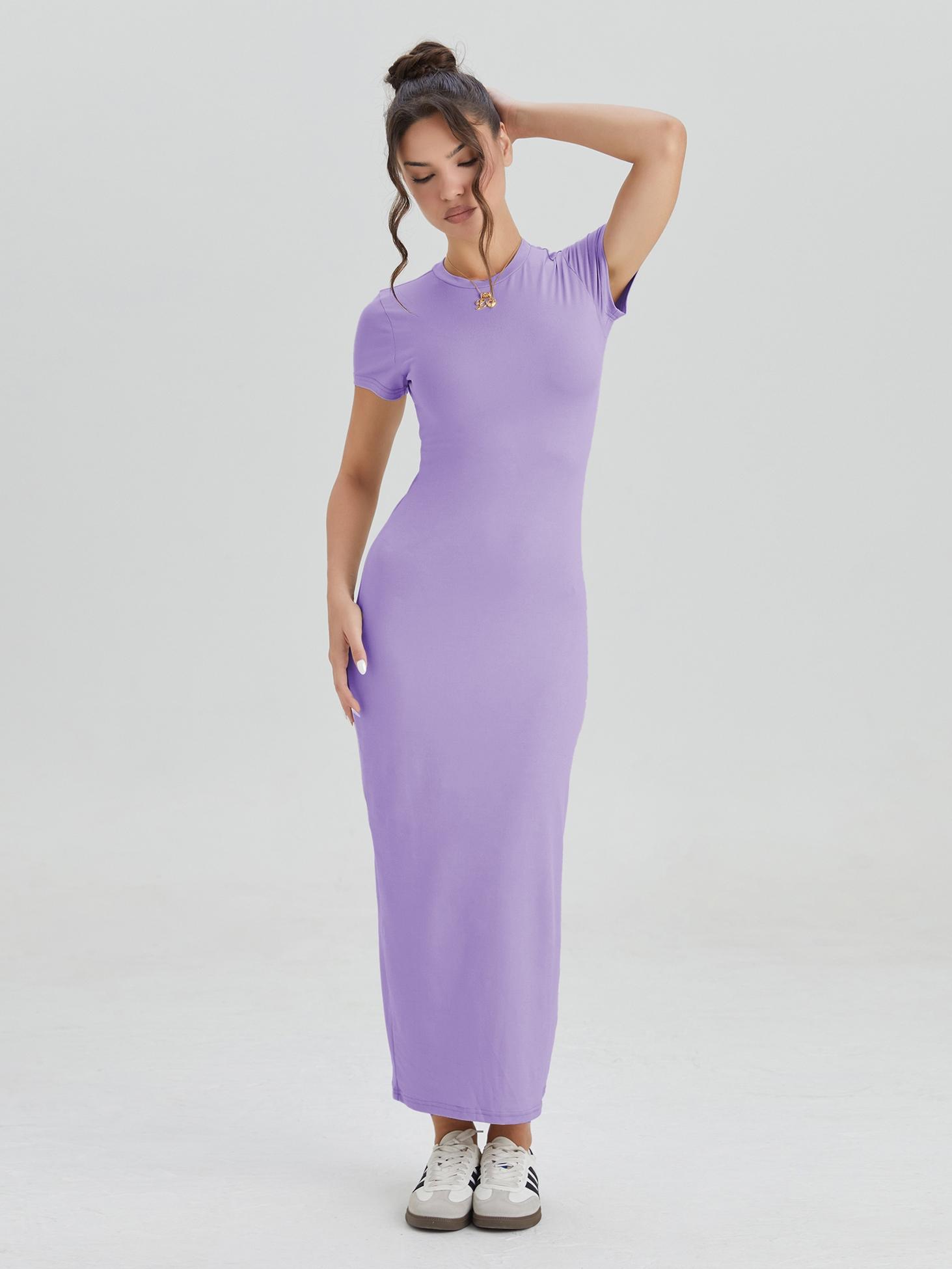 Women's Casual Slim-Fit Summer Dress, Kint Fabric Moderate Thickness, Perfect for Daily Wear & Outdoor Activities, Casual Dresses