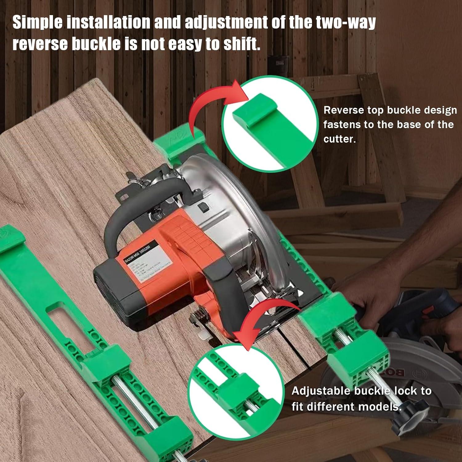 Adjustable Circular Saw Guide Rail, Precision Cutting Machine Base Track, Ideal for Wood Shingles, Durable Versatile Construction Tools
