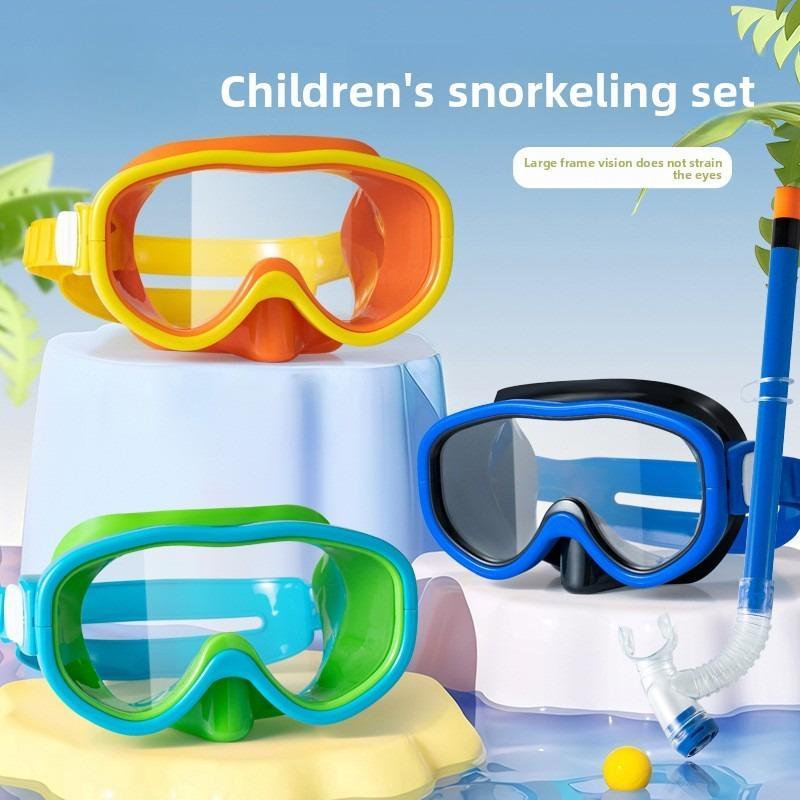 Kids’ Snorkel Set with Anti-Fog Goggles & Semi-Dry Tube | Big View, No Choking | 4–12 Years swim glass Swimming Accessories