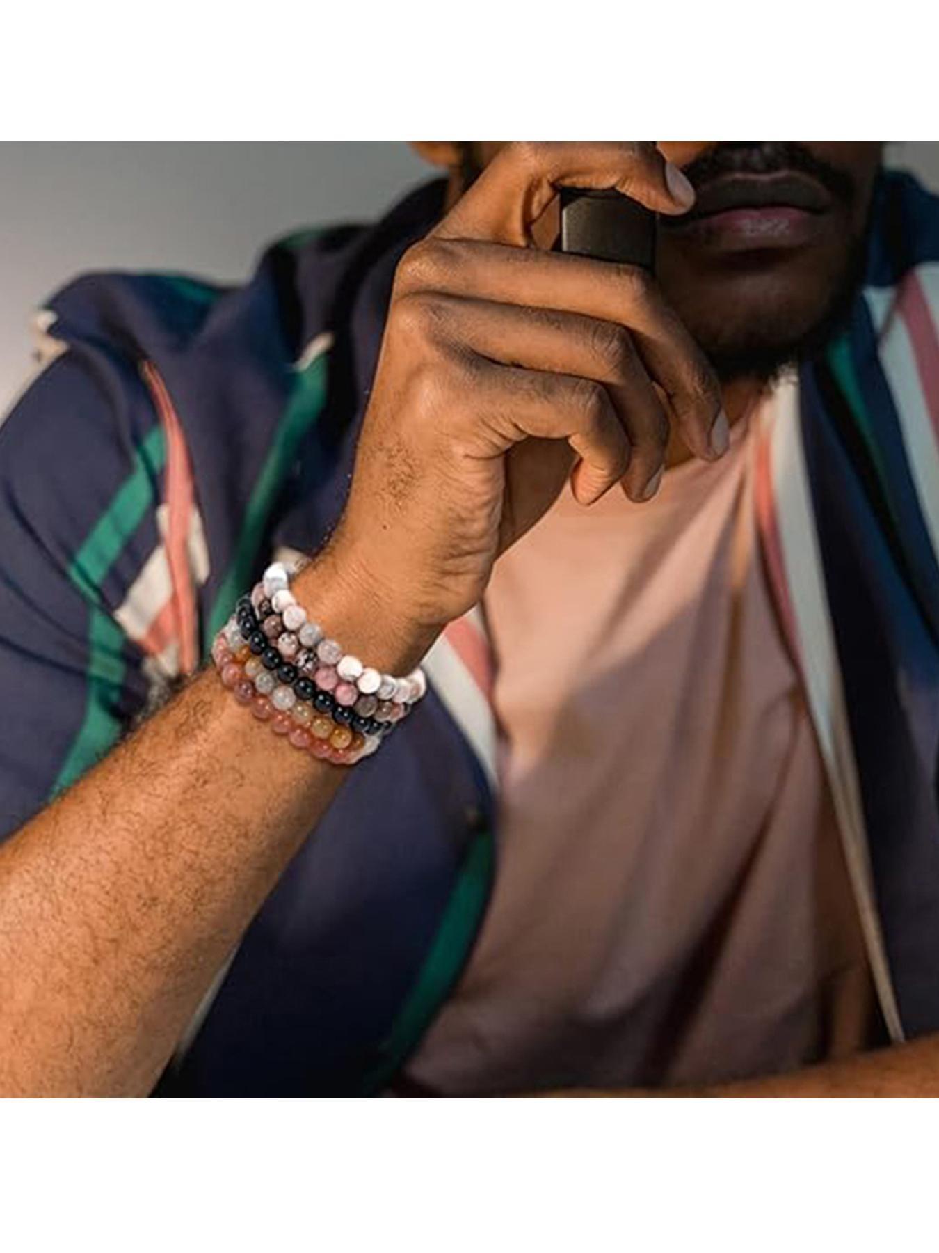 Peacock Easton Natural Stone Bracelet for Women, High-End Beaded Jewelry, European and American Fashion Street Style