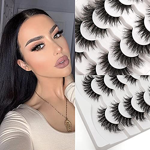 Makeup Eyelashes 8-16mm Natural Look Volume Lashes Wispy Fake Long Lashes