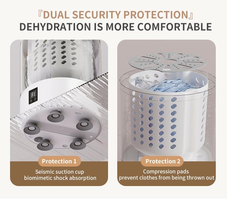 Portable Mini Automatic Washing Machine, Compact Design, Ideal for Dorms, Camping, Car Use, Lightweight, Fast Wash and Spin Dry, Easy to Clean Clothes