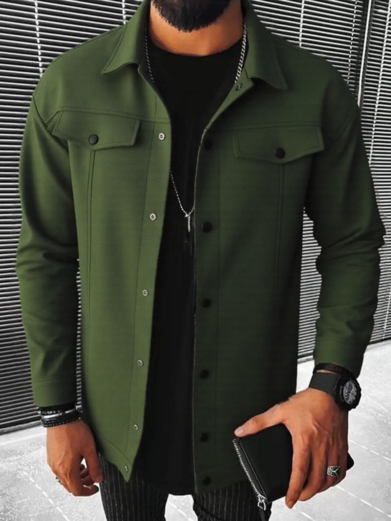 Men's Casual Wool Blend Jacket Coat, Stylish and Versatile Design for Both Casual and Formal Occasions, Perfect for All Seasons