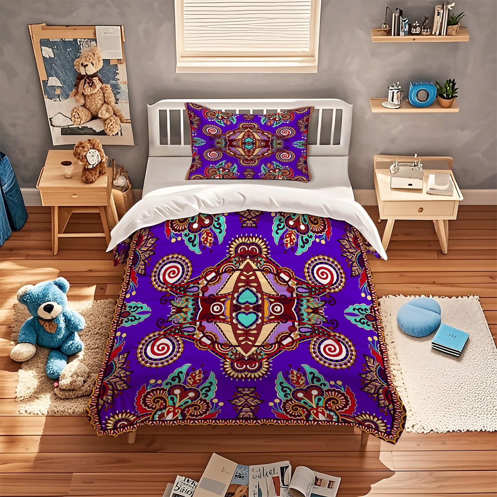 2/3 Pcs Abstract Art Print Duvet Cover Set, Modern Minimalist Bedding Set, Ultra Soft Microfiber with HD Digital Printing, Zipper Closure, Wrinkle-Resistant, Perfect for Bedroom, Dorm & Guest Room, All Season Use - No Filling