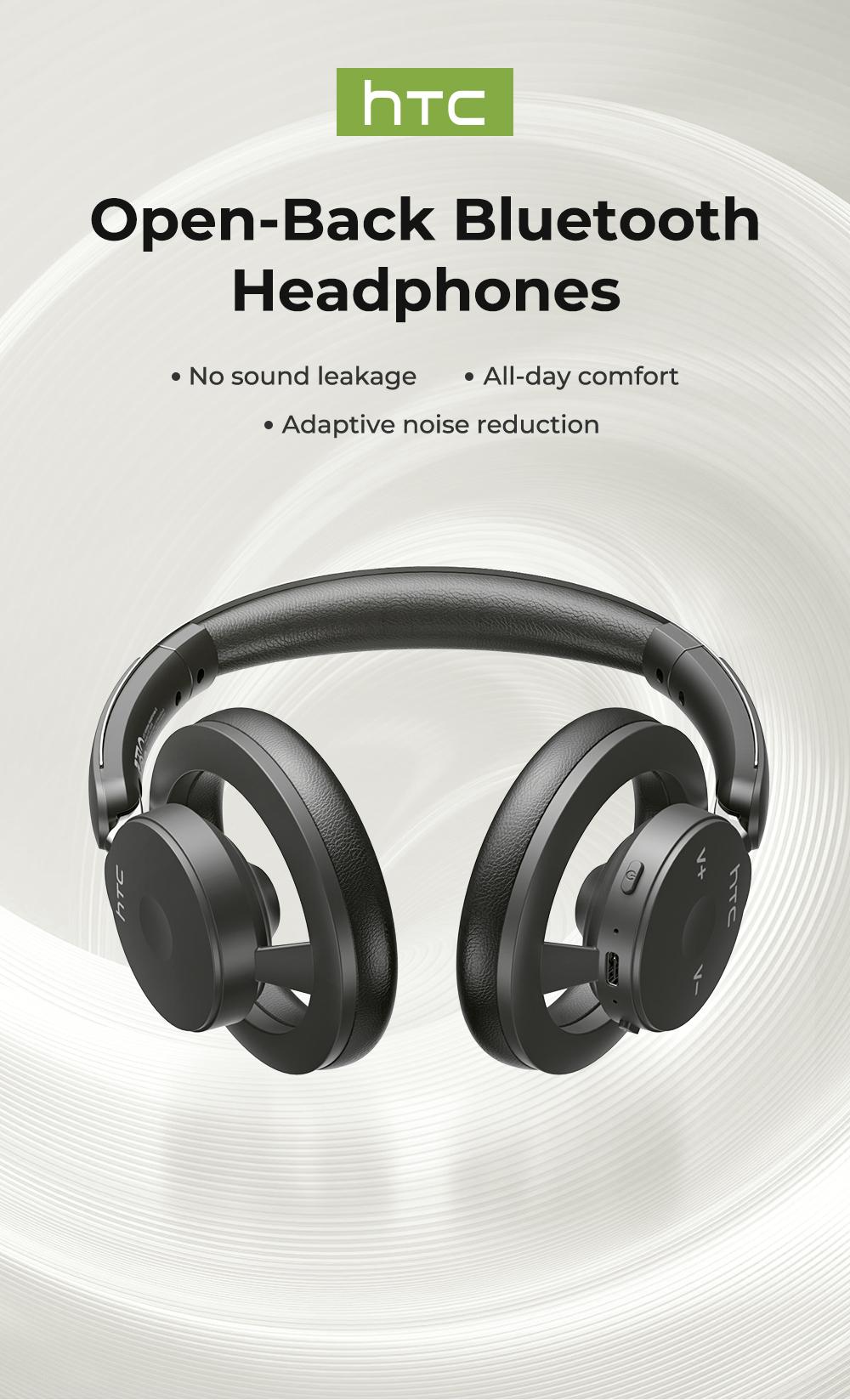 HTC HP06 OWS Open Wireless Headphone Foldable Bluetooth Headphones Over Ear with Built-in Microphone HIFI Stereo Multifunctional Earbuds Wireless Headset for Gaming, Phones, Computers, Electronics Audio Headphone