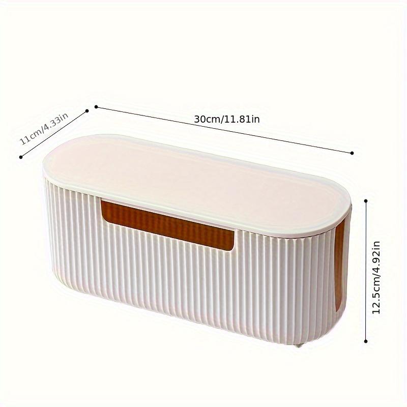 Cable Management Box, Plastic Cable Box Organizer with Lid for Wires, Power Strips, Surge Protectors, Extension Cord Hidden Covers Home Office Desk and Floor Work Organizer