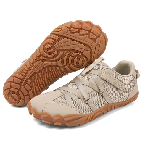 UBFEN Womens Barefoot Shoes   Casual Trainers - Wide Toe Box, 0 Drop, Non-Slip Sole, Hook-and-Loop Strap for Walking, Hiking simple woman