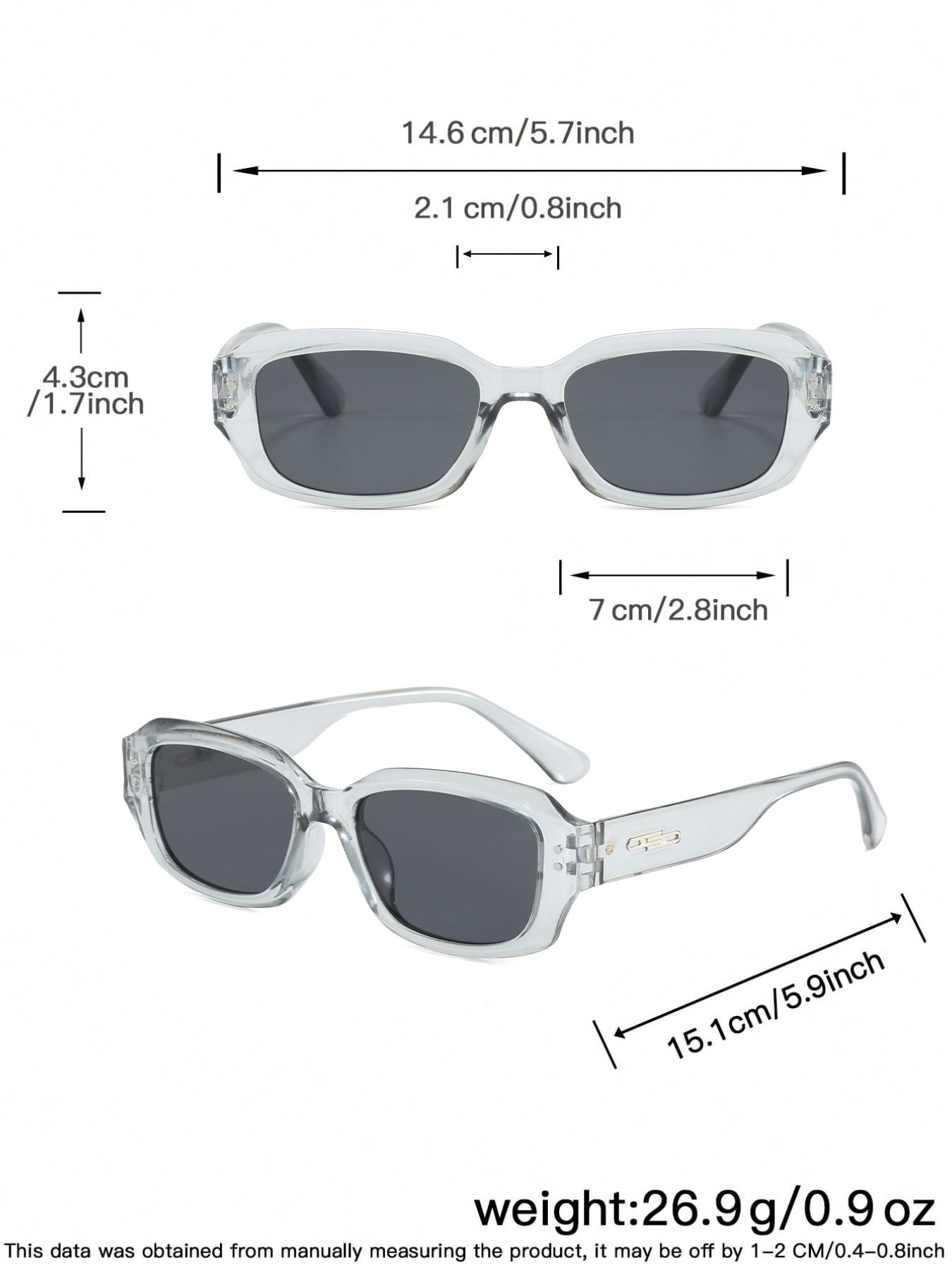 Men's Rectangular Sunglasses, Lightweight Frame, Casual Style, Perfect for Daily Outdoor Use, All Seasons