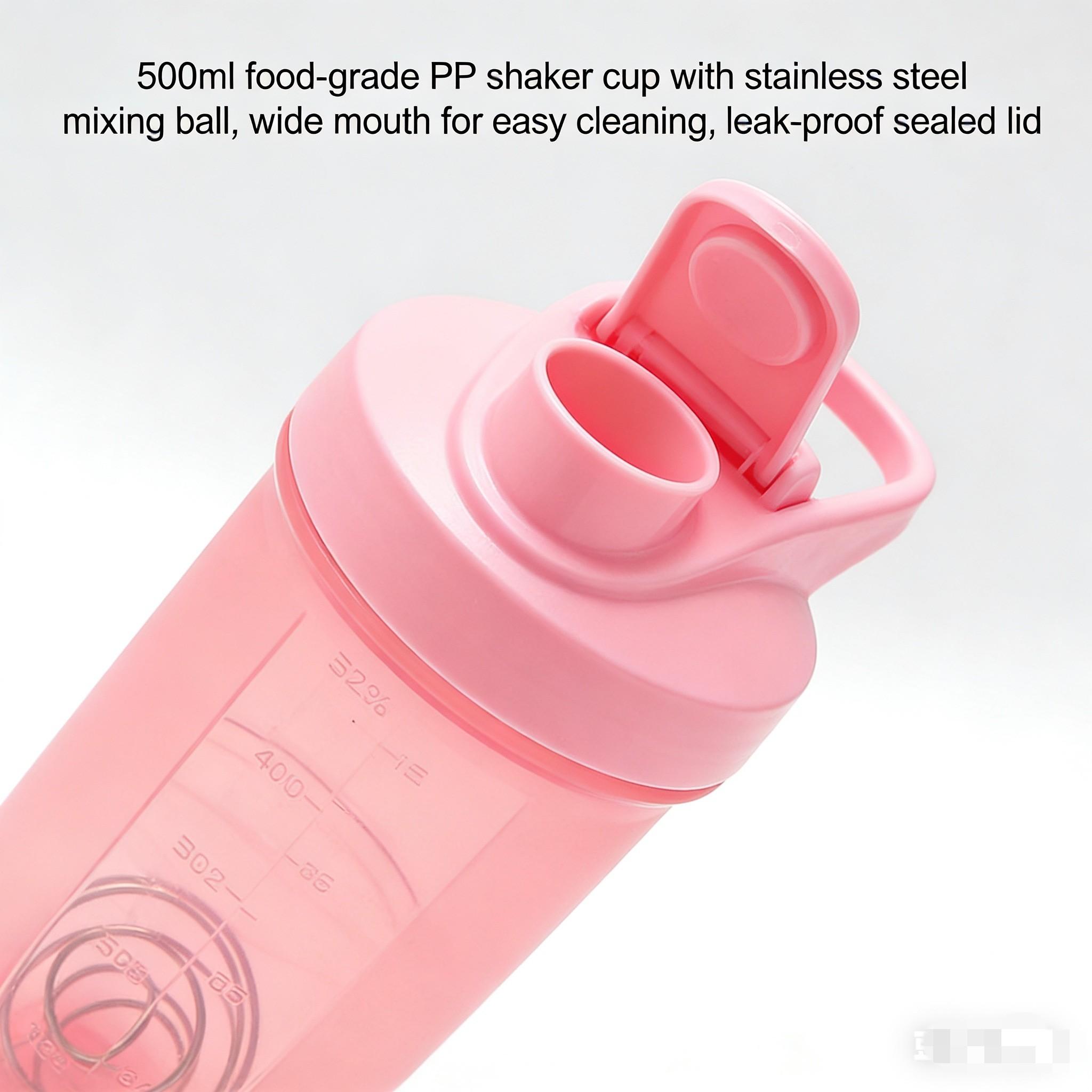 500ML Protein Shaker Cup, BPA-Free Blender Bottle for Smoothies & Sports Drinks, Ideal Gift for Family, Made of Polypropylene