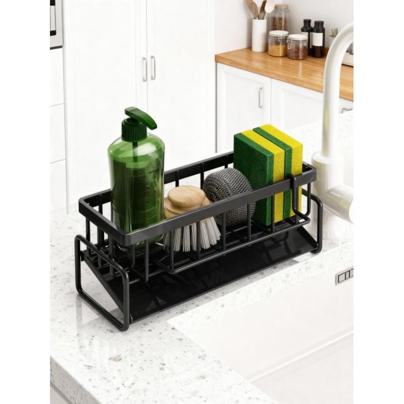 Universal Kitchen & Bathroom Rack - Pull-out Design with Hooks, Space-Saving