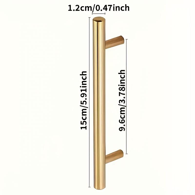 8pcs Gold Stainless Steel Durable Handles - Length 150mm, Suitable for Cabinets, Drawers, Cabinet Doors, Screws Included. Exquisite Christmalloween Gift